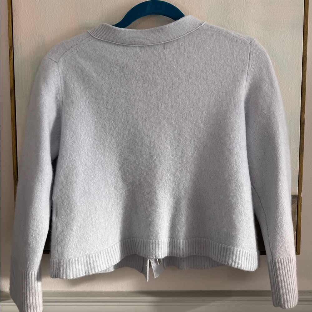 Naadam Light Blue 100% Cashmere Cardigan w Pockets Size S - Picture 6 of 6